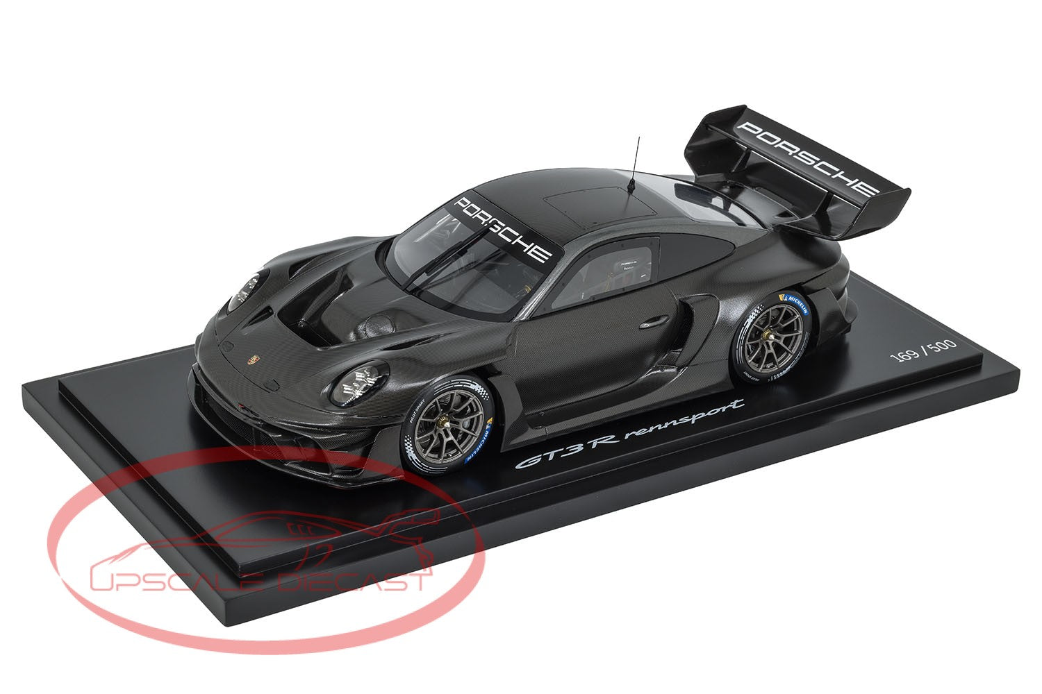 Spark 1:18 Porsche GT3 R Rennsport Black Carbon – Dealer Exclusive image 0