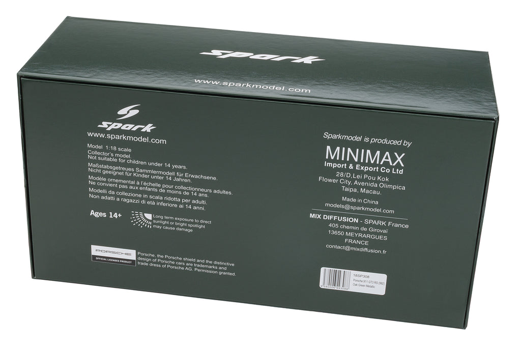 Spark 1:18 Porsche 911 GT3 RS Paint To Sample Oak Green – Upscale Diecast Exclusive image 9