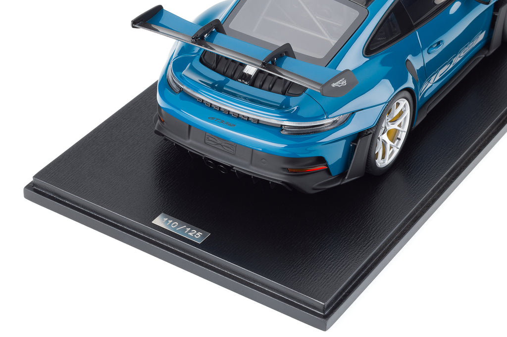 Spark 1:18 Porsche 911 GT3 RS Paint To Sample Oslo Blue – Upscale Diecast Exclusive image 4