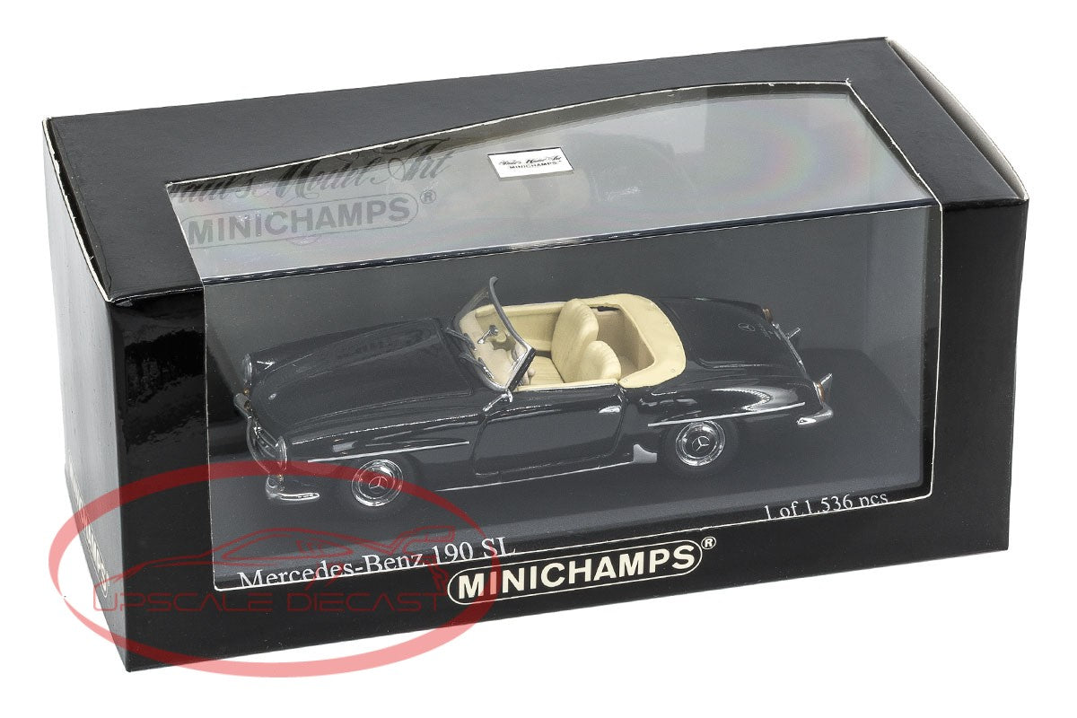 Minichamps 1:43 1955 Black Mercedes Benz 190 SL image 2