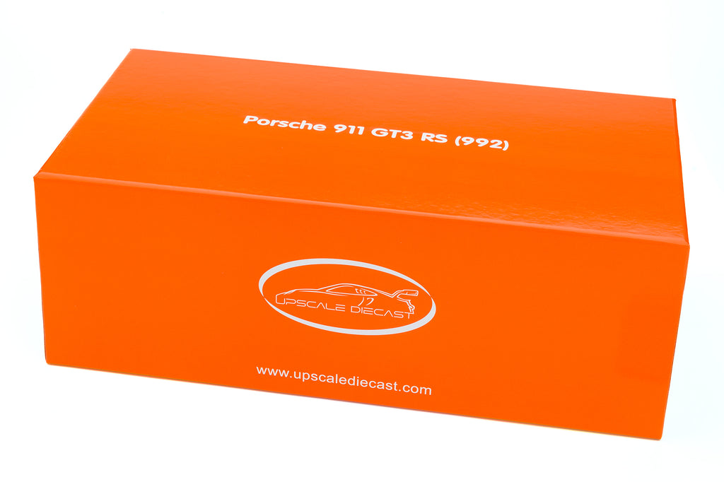 Spark 1:18 Porsche 911 GT3 RS Gulf Orange – Upscale Diecast Exclusive image 6