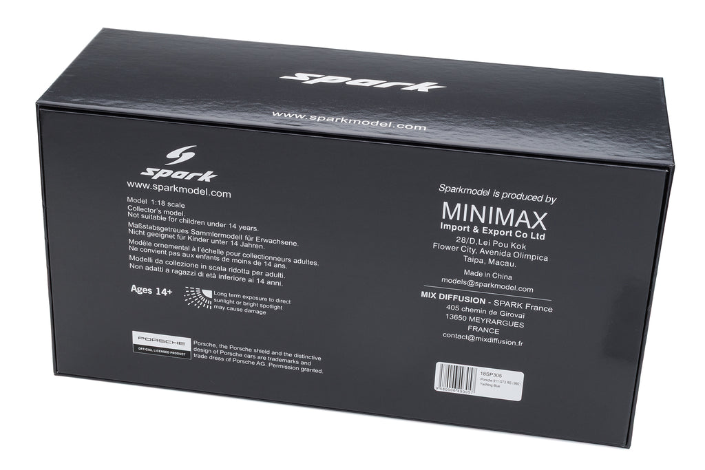 Spark 1:18 Porsche 911 GT3 RS Yachting Blue – Upscale Diecast Exclusive image 9