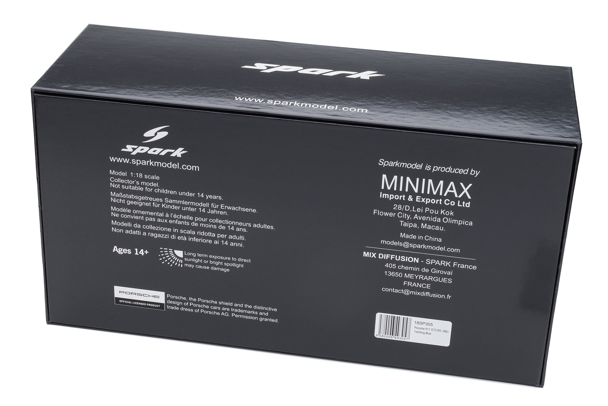 Spark 1:18 Porsche 911 GT3 RS Yachting Blue – Upscale Diecast Exclusive image 9