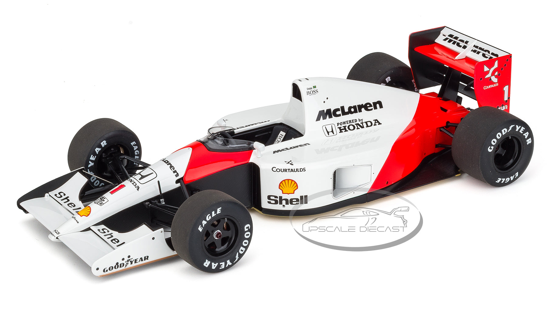 Auto Art 1:18 McLaren Honda MP4/6 w/ Logo 1991 Japanese GP Winner Ayrton Senna 89140
