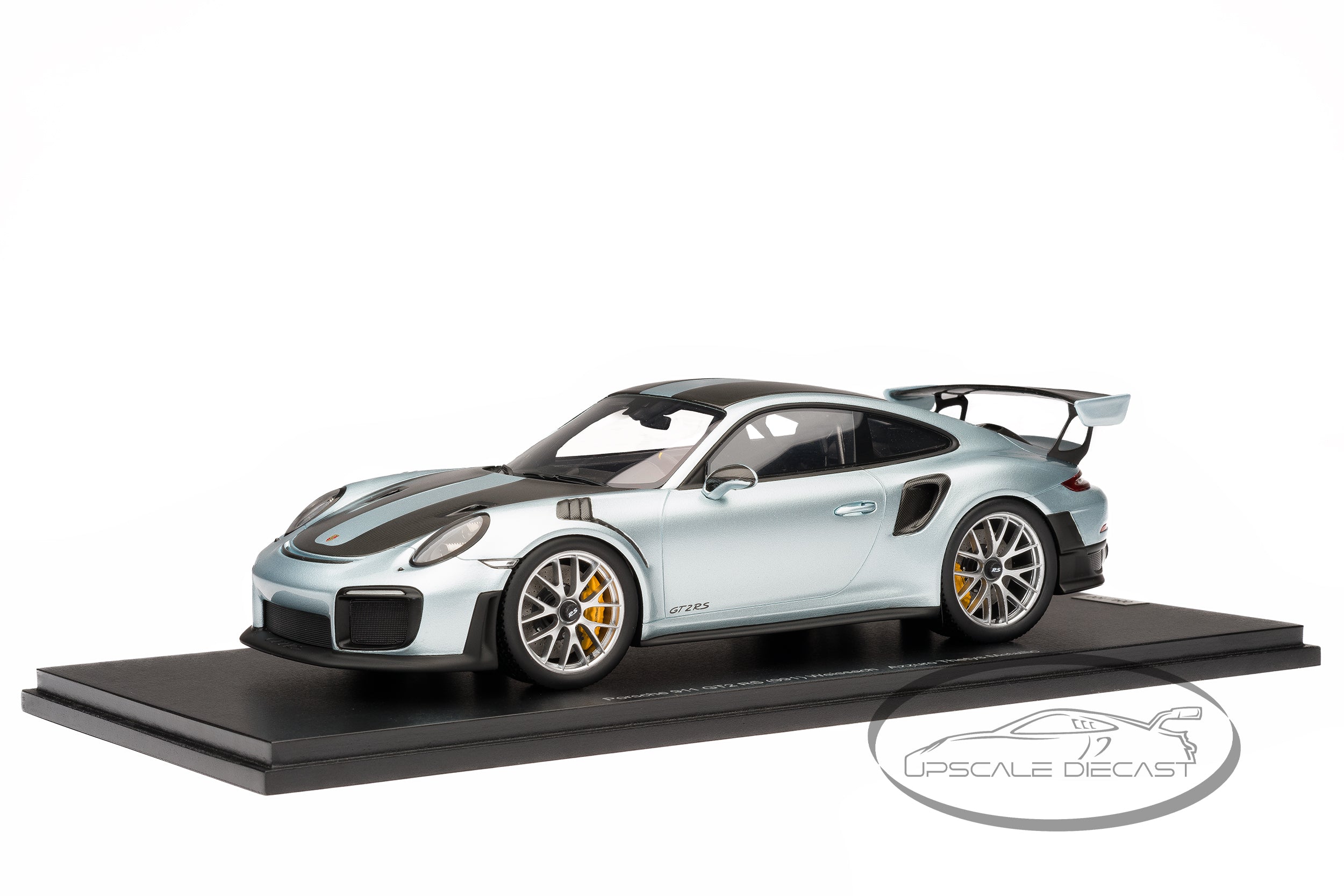 Spark 1:18 Porsche 991 911 GT2 RS Weissach Azzuro Thetys Metallic – Upscale Diecast Exclusive