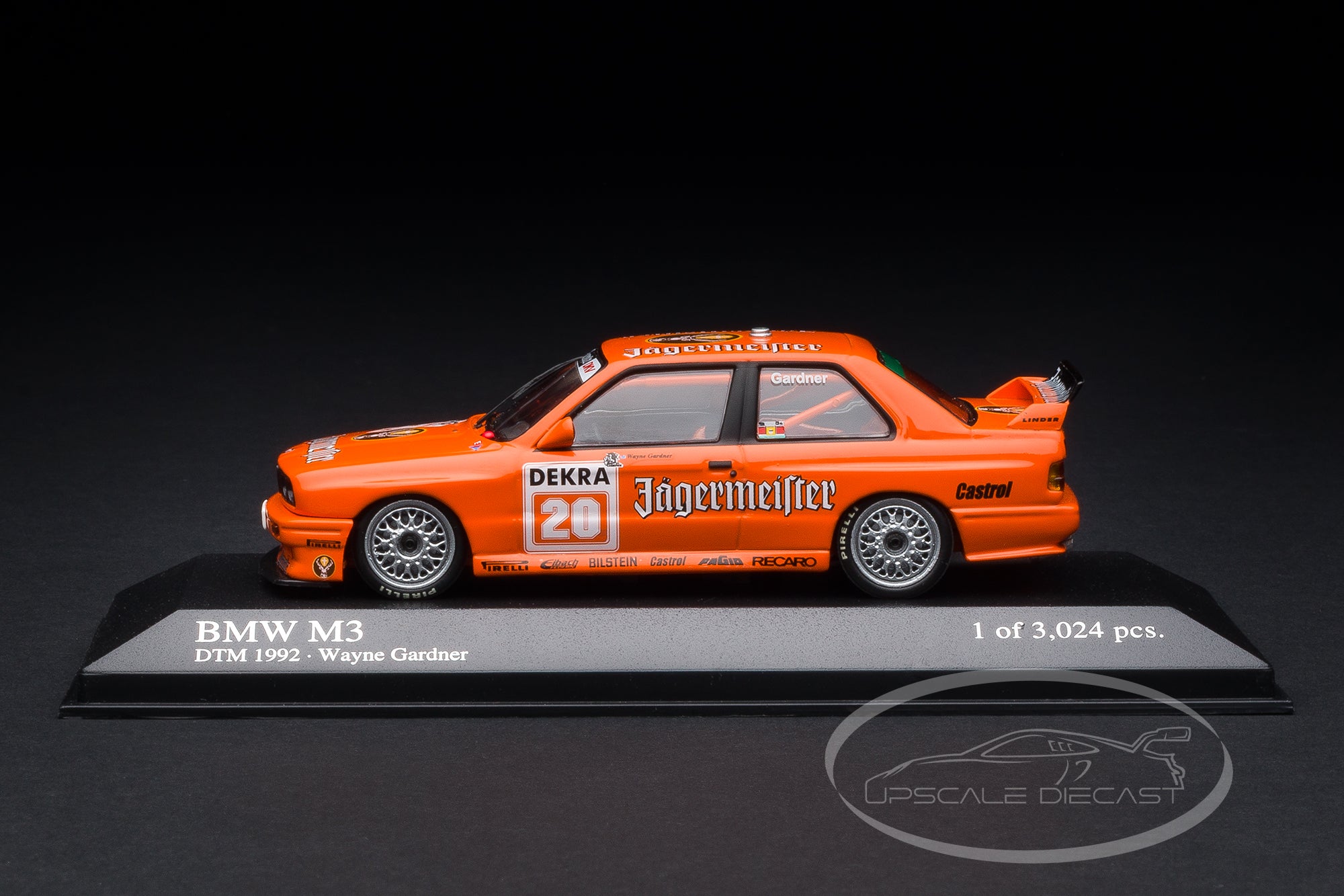 Minichamps 1:43 BMW E30 M3 No.20 Jägermeister 1992 DTM Gardner
