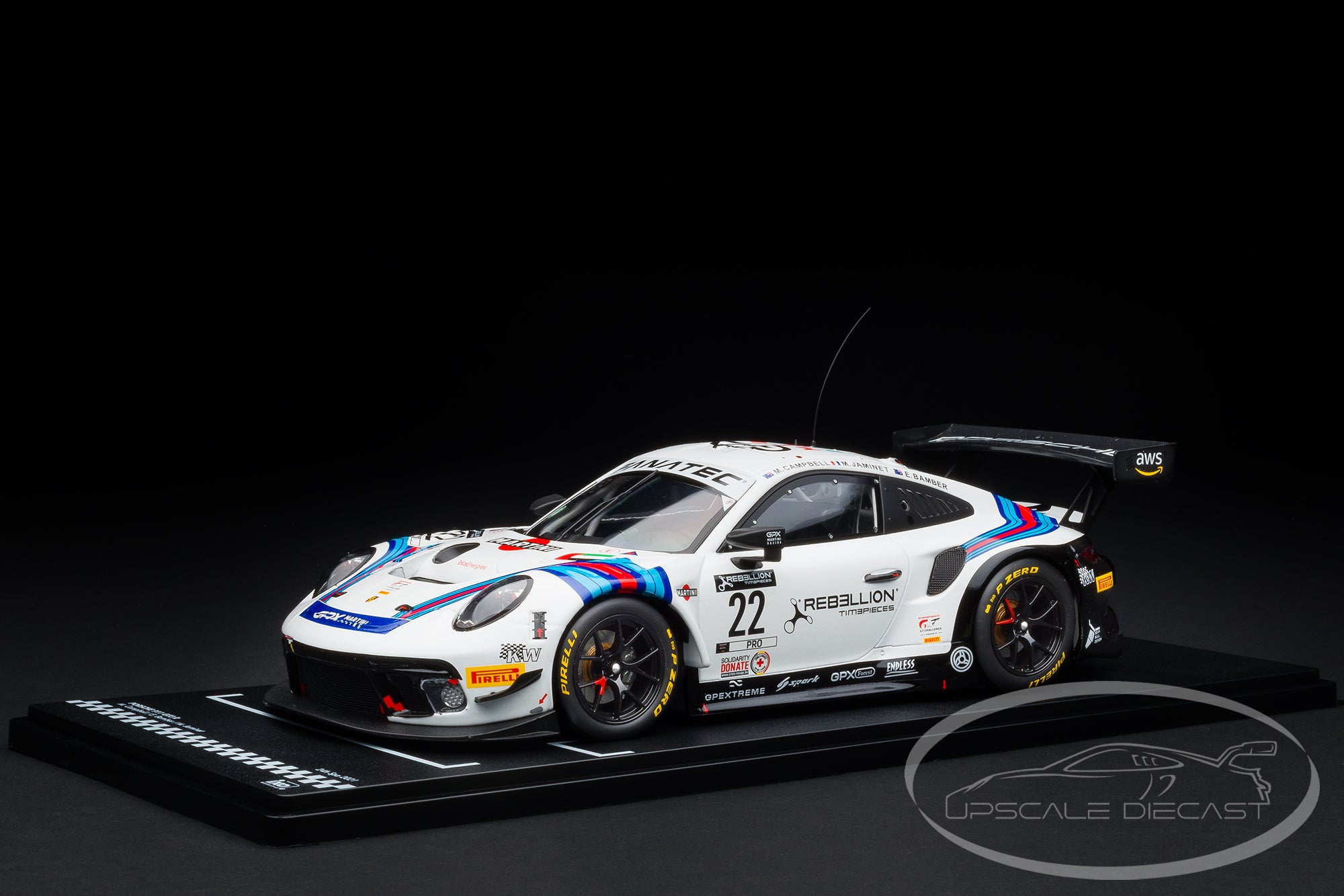 IXO 1:18 Porsche 911 GT3 R No.22 24h Spa 2021 Martini Racing GPX