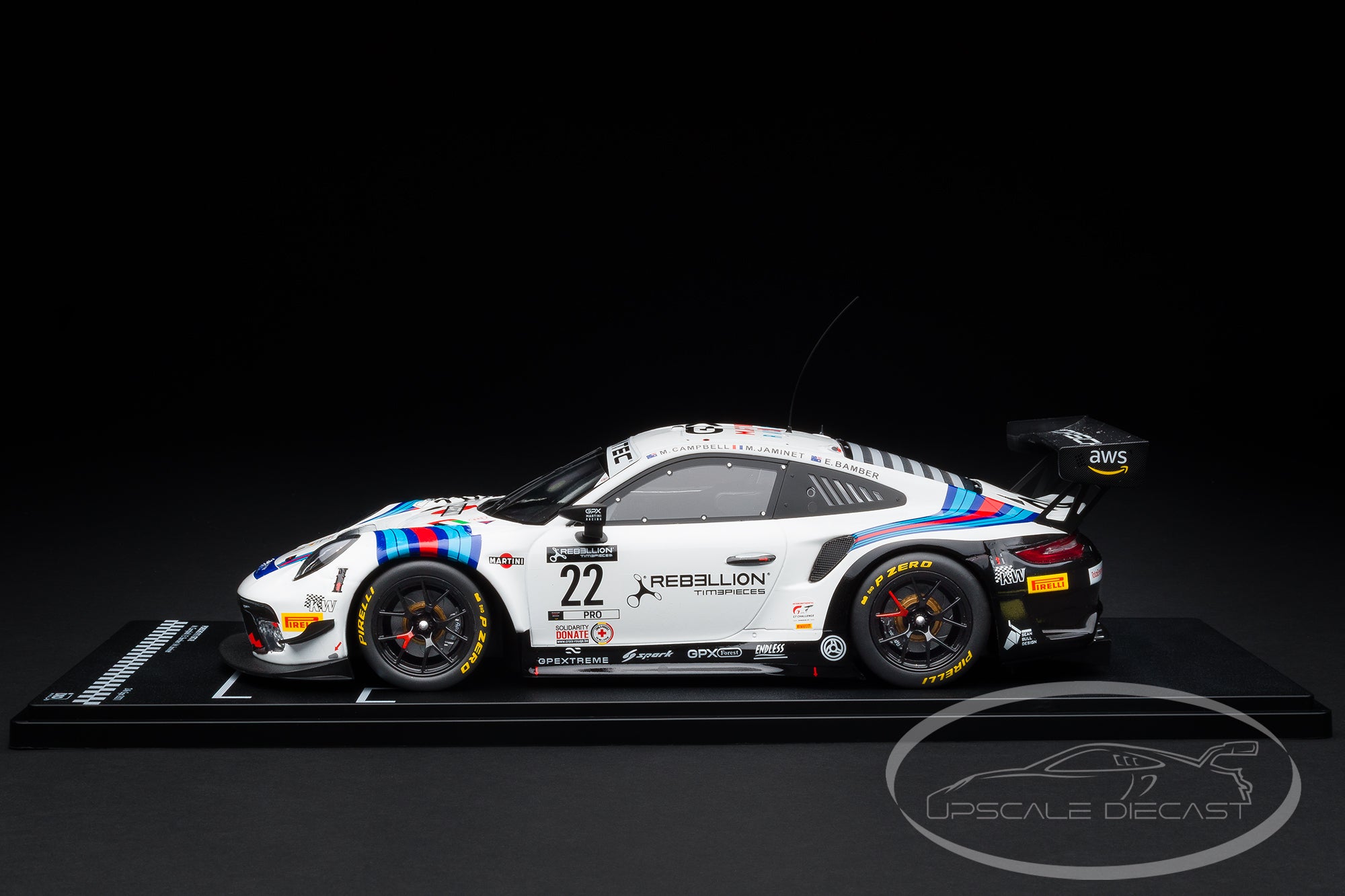 IXO 1:18 Porsche 911 GT3 R No.22 24h Spa 2021 Martini Racing GPX
