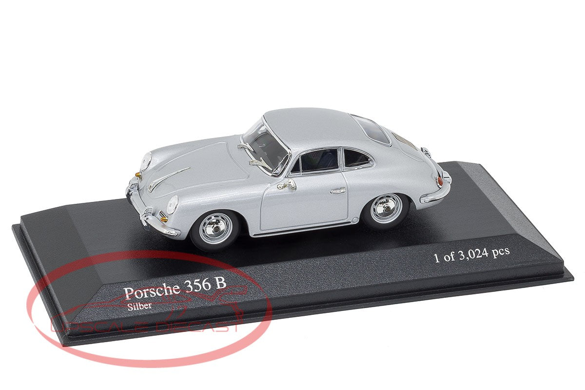 Minichamps 1:43 Porsche 356 B Coupe 1961 Silver Scale Model