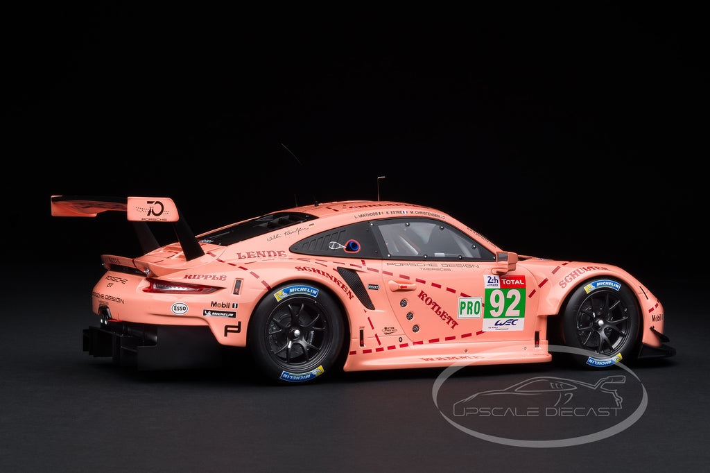 IXO 1:12 Porsche 911 991 RSR 24h LeMans 2018 Winner Pink Pig