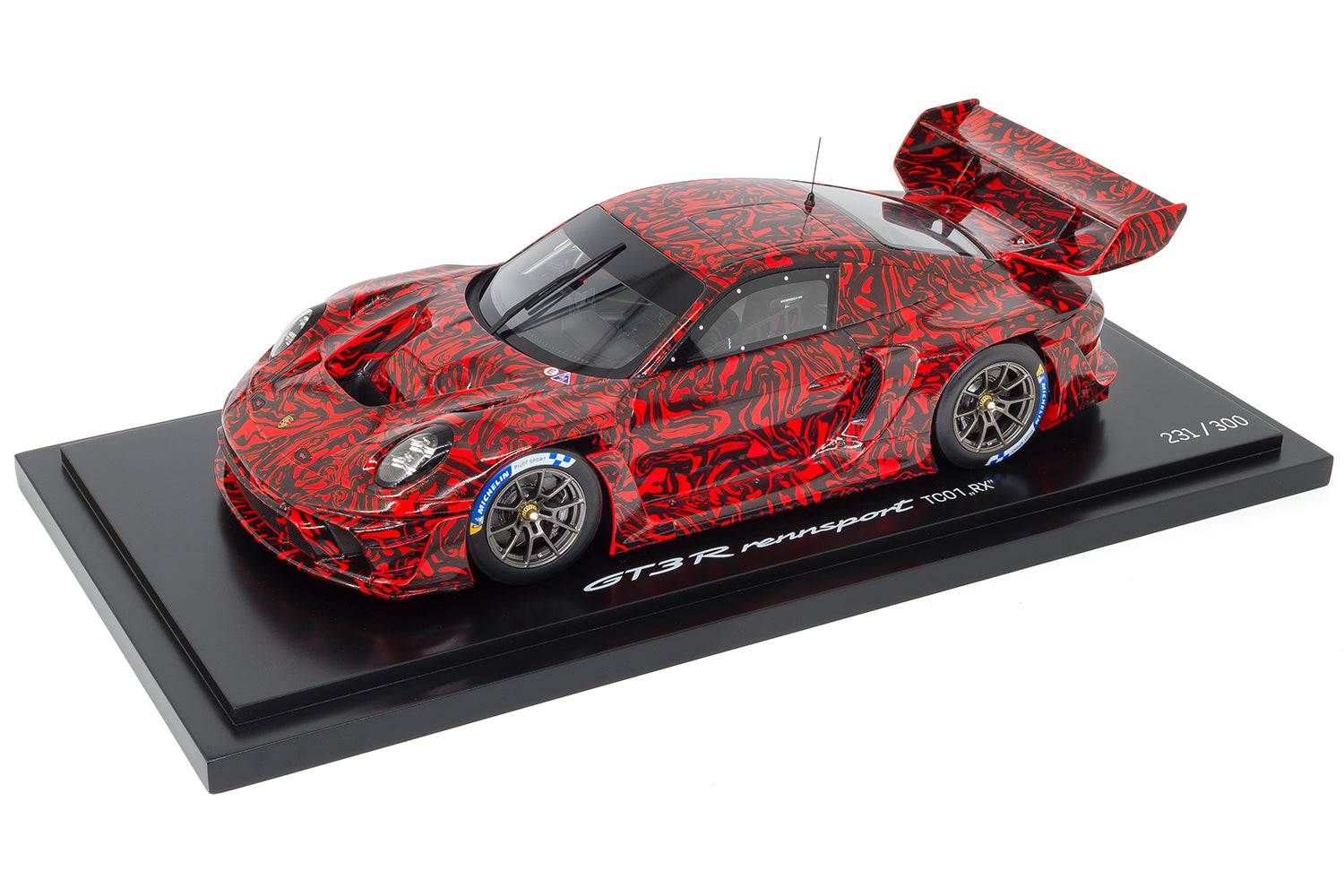 Spark 1:18 Porsche GT3 R Rennsport Red Camouflage – Dealer Exclusive image 0