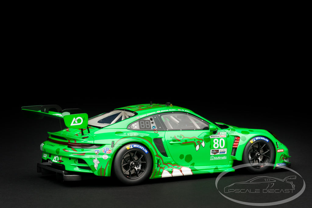 Top Speed 1:18 Porsche 911 GT3 R #80 “Rexy” 2023 Sebring 12H AO Racing IMSA