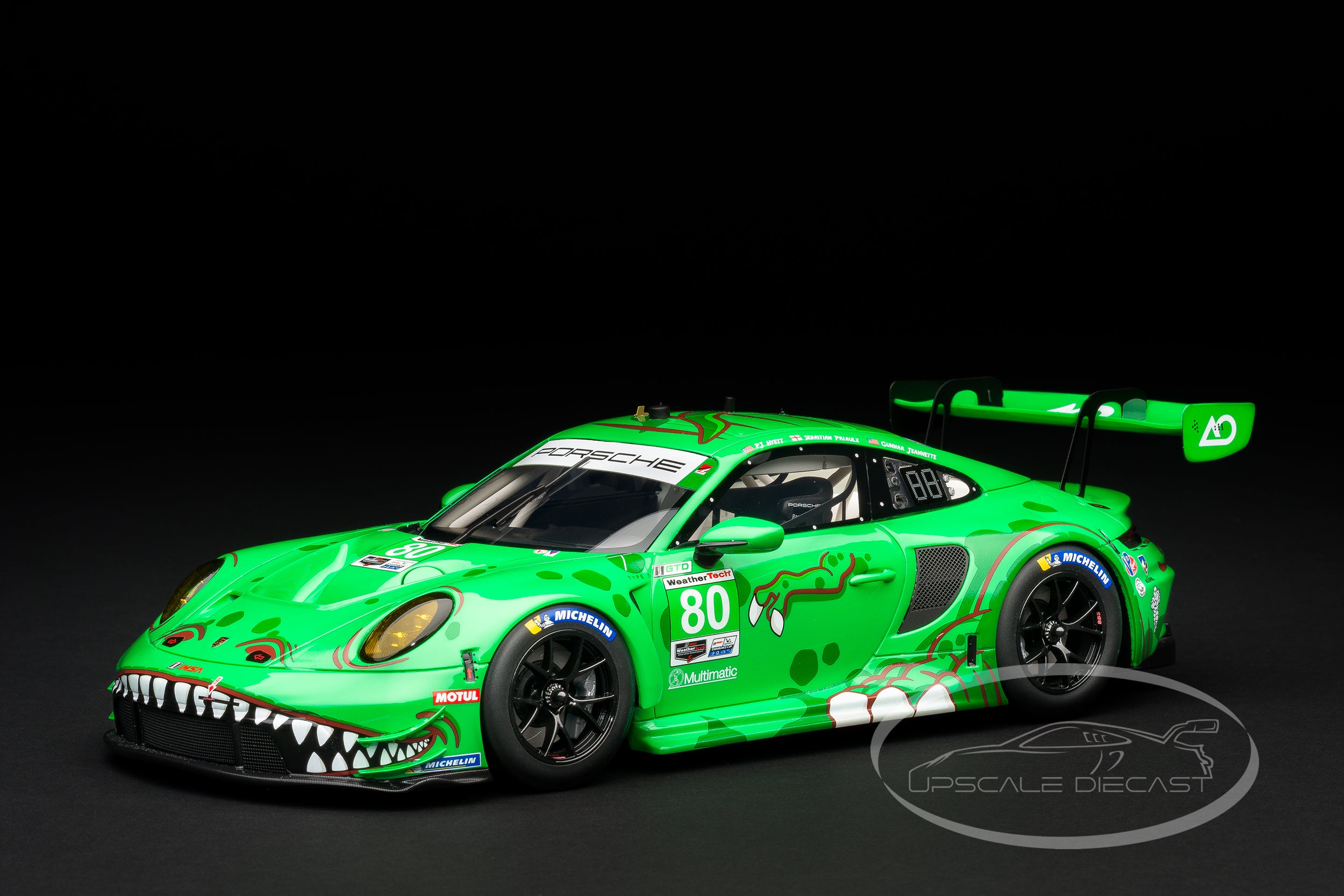 Top Speed 1:18 Porsche 911 GT3 R #80 “Rexy” 2023 Sebring 12H AO Racing IMSA