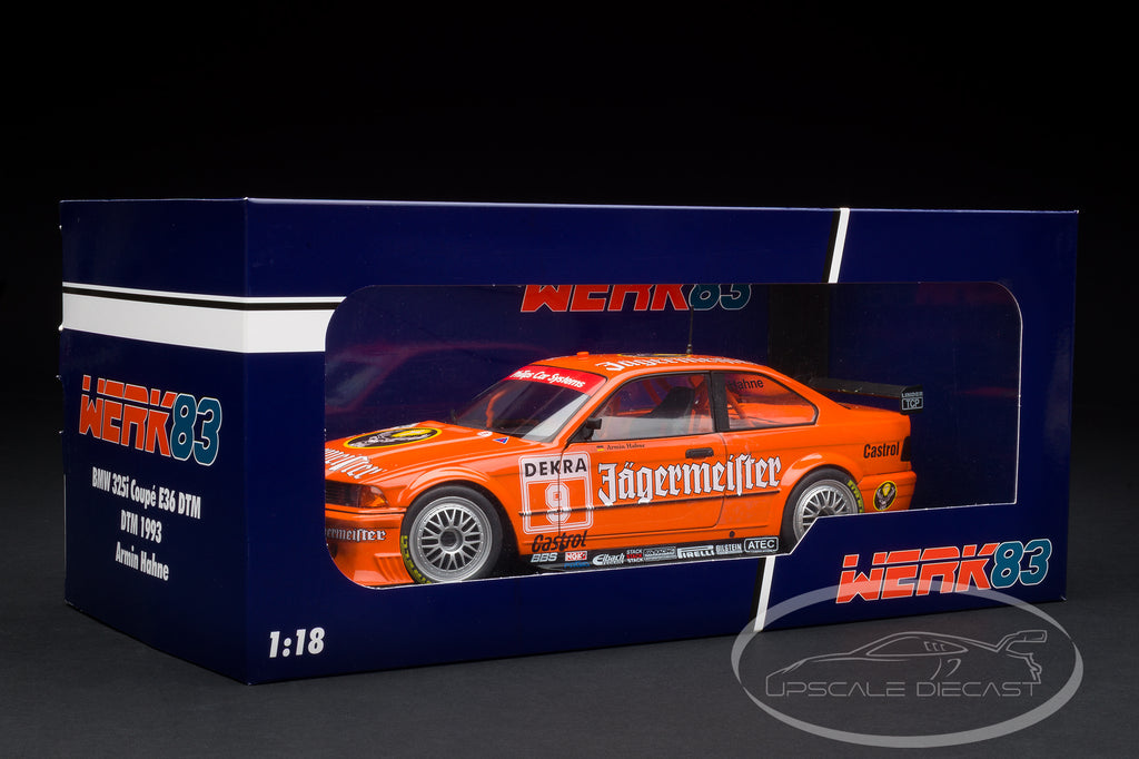 Werk83 1:18 BMW 325i Coupe E36 DTM Jägermeister No.9 1993 Armin Hahne