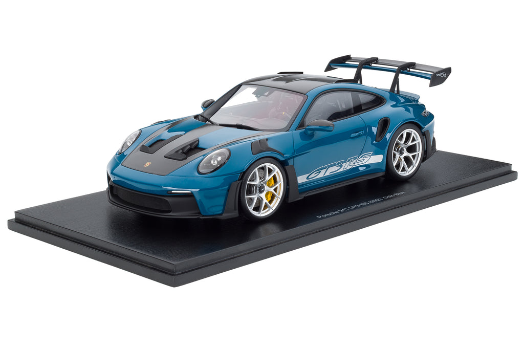 Spark 1:18 Porsche 911 GT3 RS Paint To Sample Oslo Blue – Upscale Diecast Exclusive image 2