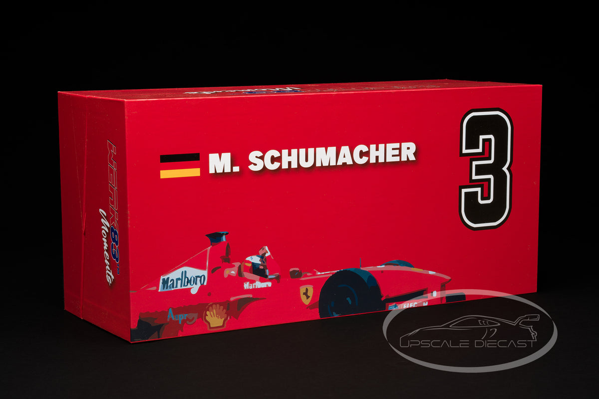 WERK83 1:18 Ferrari F300 Michael Schumacher collector box packaging – 1998 Canadian GP winner