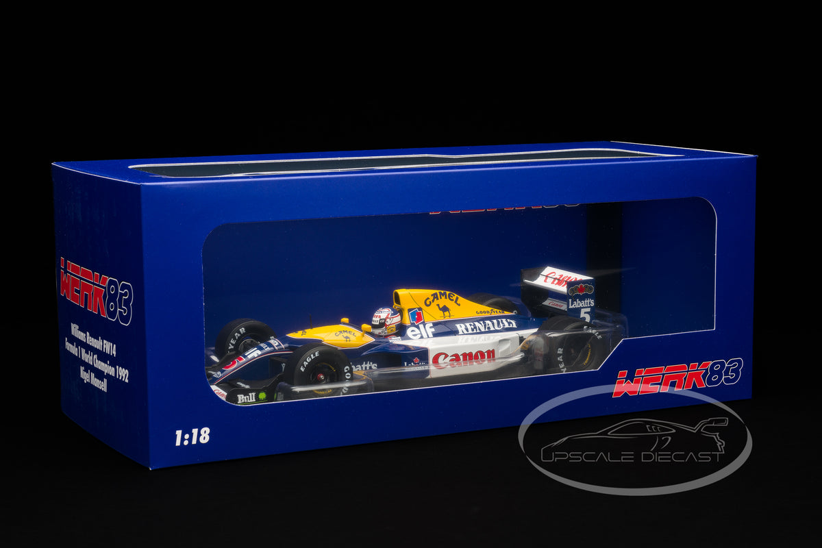 WERK83 1:18 Williams FW14B #5 Nigel Mansell 1992 Formula 1 World Champion in display box